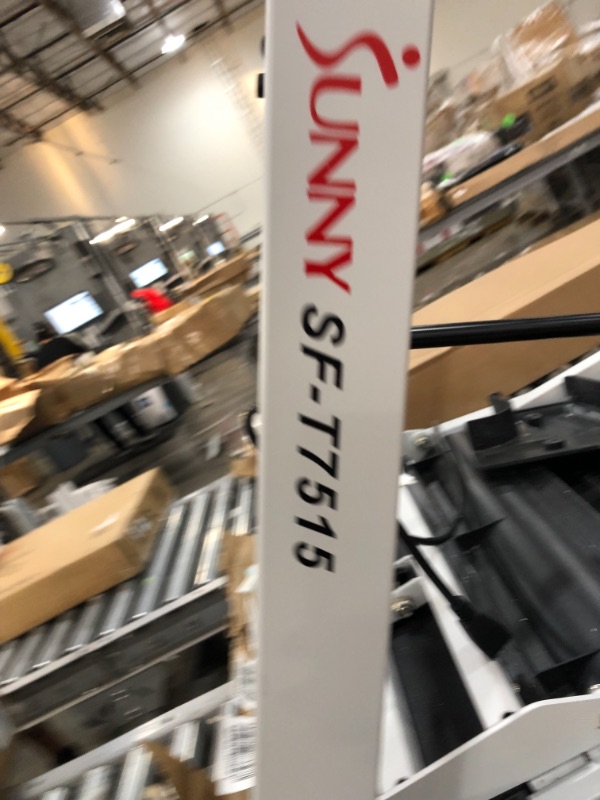 Photo 1 of Sunny Health & Fitness SF-T7515 Smart Treadmill with Auto Incline, Speakers, Bluetooth, LCD and Pulse Monitor, Phone Function, 240 LB Max Weight , grey
