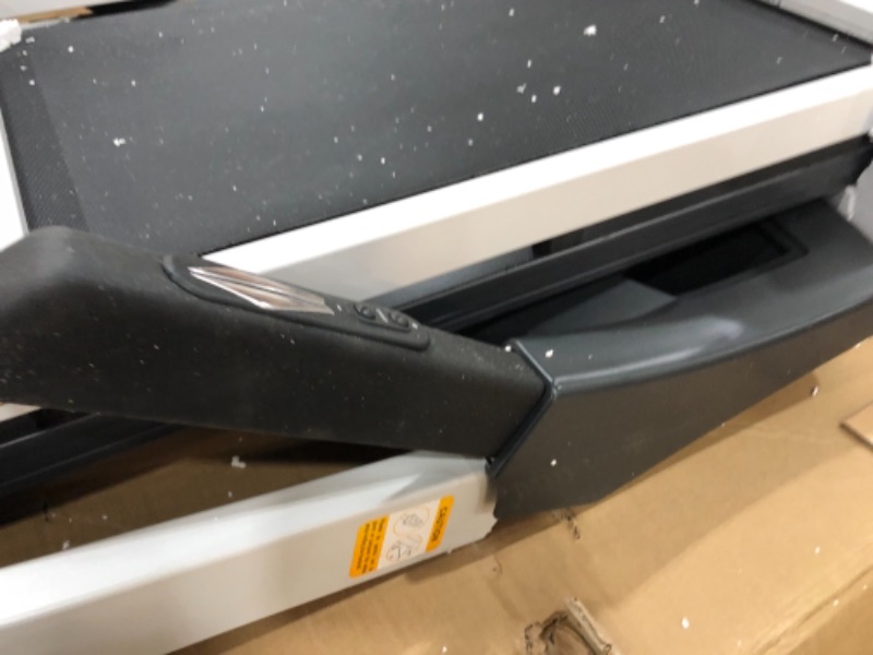 Photo 1 of Sunny Health & Fitness SF-T7515 Smart Treadmill with Auto Incline, Speakers, Bluetooth, LCD and Pulse Monitor, Phone Function, 240 LB Max Weight , grey
