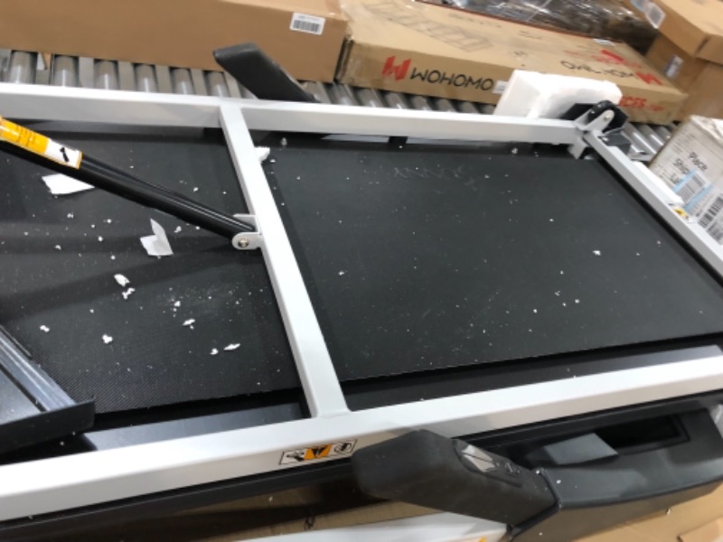 Photo 1 of Sunny Health & Fitness SF-T7515 Smart Treadmill with Auto Incline, Speakers, Bluetooth, LCD and Pulse Monitor, Phone Function, 240 LB Max Weight , grey
