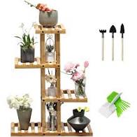 Photo 1 of BAMBOO PLANT STAND RACK 4 TIER