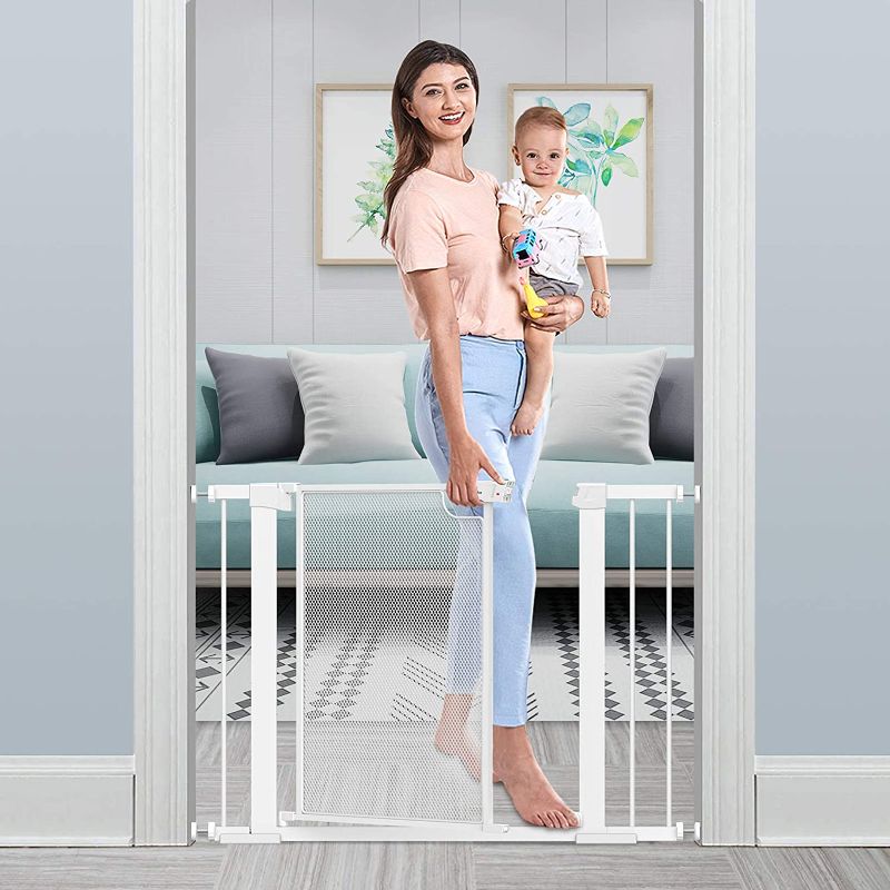 Photo 1 of  Auto Close Safety Baby Gate, Extra Wide Dog Gate, Durable Easy Walk Thru Child Gate for Stairs, Doorways, House, 65-74CM 