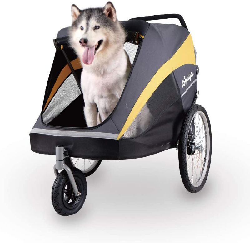 Photo 1 of biyaya Large Pet Stroller for One Large or Multiple Medium Dogs - Easy to Carry Stroller - Premium Pet Travel Accessories

//big slash on tires 