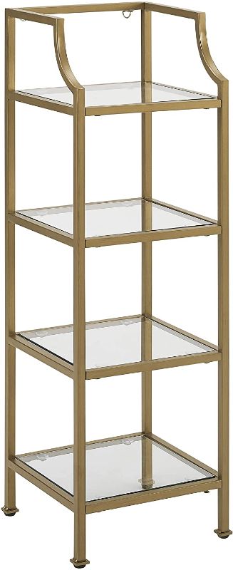 Photo 1 of 
Crosley Furniture Aimee Short Etagere, Gold and Glass