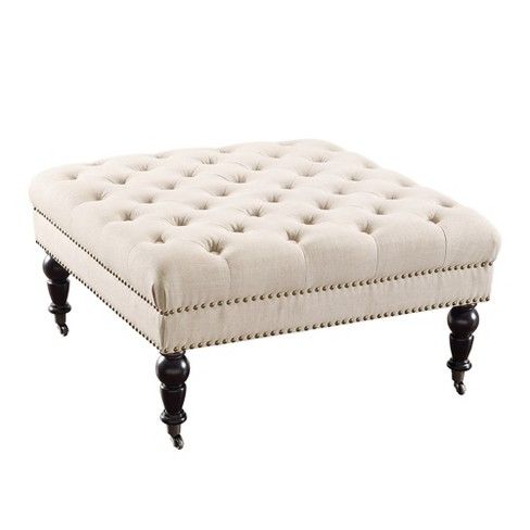 Photo 1 of  Square Tufted Ottoman - Linon( MISSING LEGS ) 
