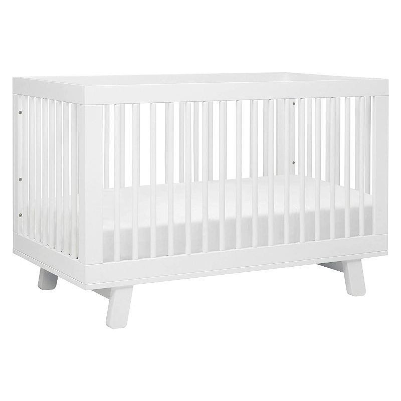 Photo 1 of Babyletto Hudson 3-in-1 Convertible Crib with Toddler Bed Conversion Kit in White, Greenguard Gold Certified
