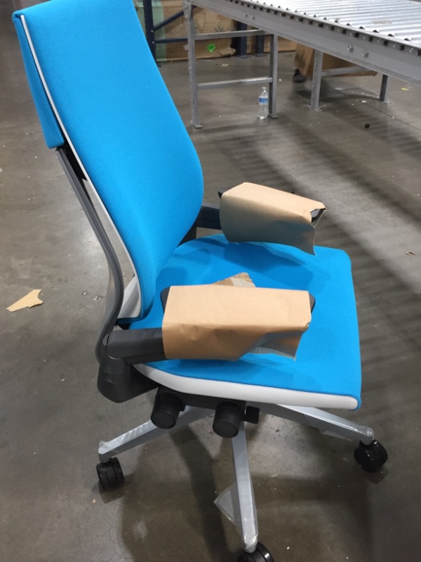 Photo 1 of Steelcase Gesture Office Chair - Dusk Steelcase Leather, Low Seat Height, Shell Back, Light on Light Frame, Polished Aluminum Base
NOT BOXED!