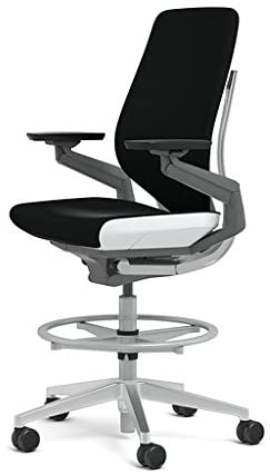 Photo 1 of Steelcase Gesture 442 Stool Chair - Black Steelcase Leather, Medium Seat Height, Shell Back, Light on Light Frame, Polished Aluminum Base
NOT BOXED!
SIMILAR TO PHOTO: BLACK/BLACK, NO FOOT RING