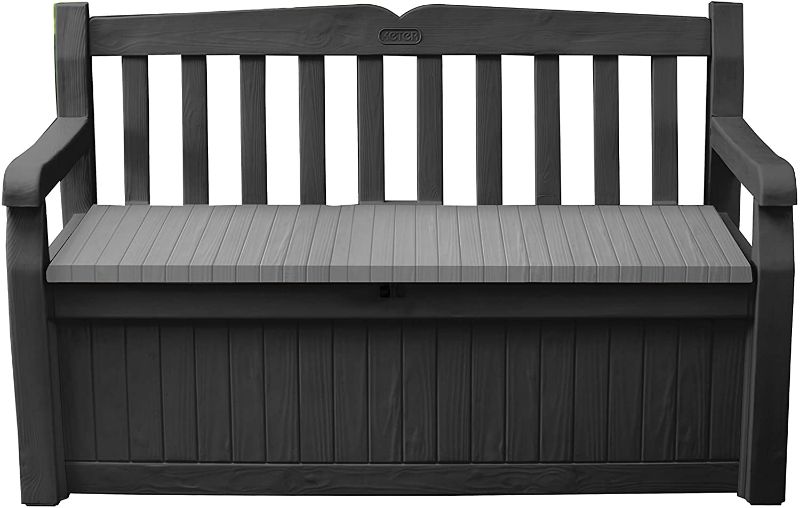 Photo 1 of Keter Solana 70 Gallon Storage Bench Deck Box for Patio Furniture, Front Porch Decor and Outdoor Seating – Perfect to Store Garden Tools and Pool Toys, Grey
PARTS ONLY