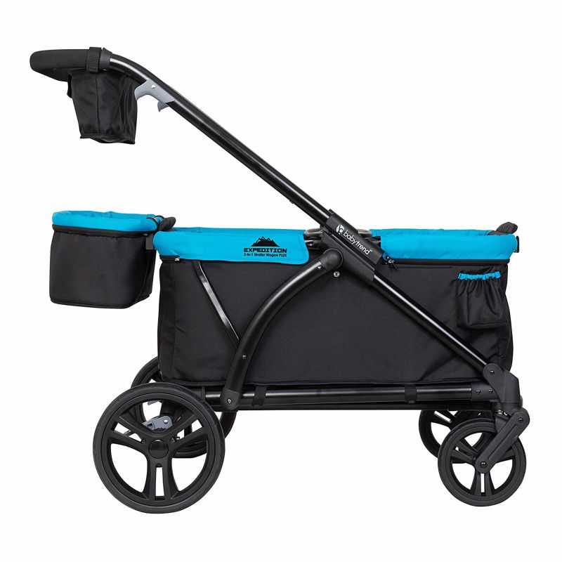 Photo 1 of Baby Trend Expedition Push or Pull Stroller Wagon Plus w/ Canopy, Blue (Used)
