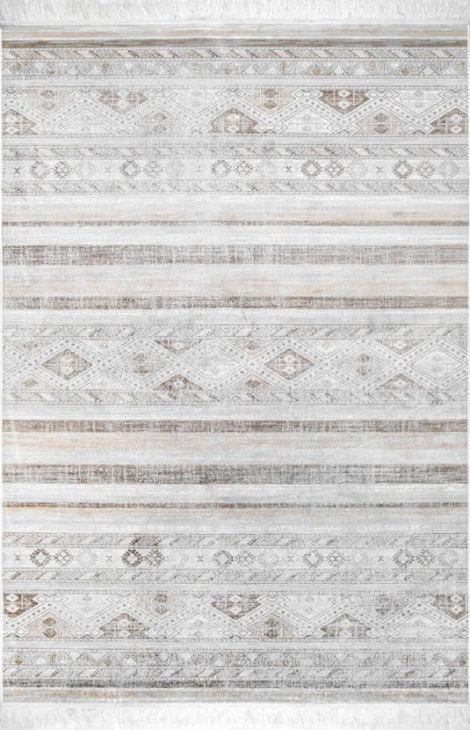 Photo 1 of Nuloom Viscose 6' X 9' Rectangle Area Rugs With Gray Finish 200DCRS04A-609
