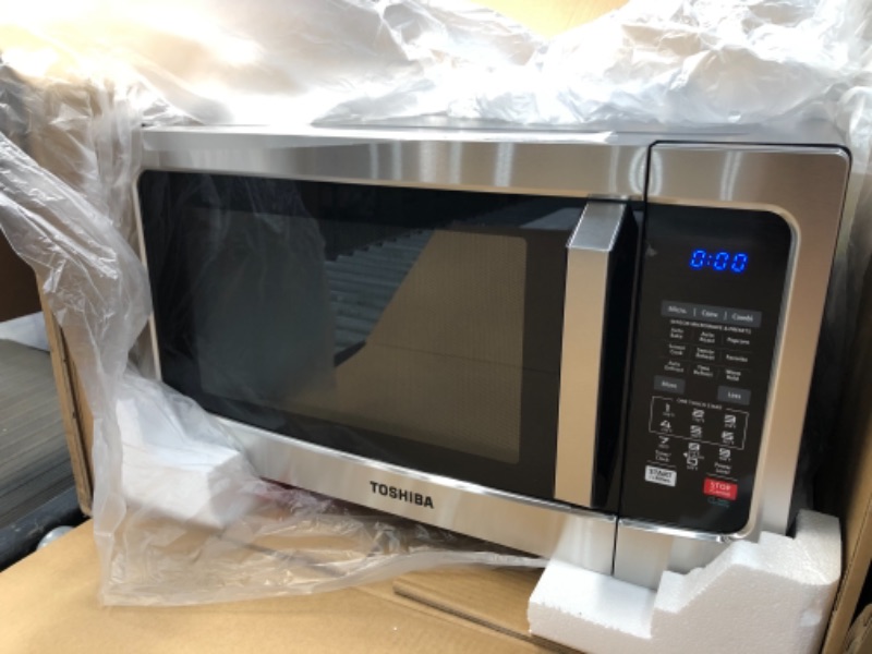 Photo 2 of Toshiba EC042A5C-SS Countertop Microwave Oven with Convection, Smart Sensor, Sound On/Off Function and LCD Display, 1.5 Cu.ft, Stainless Steel