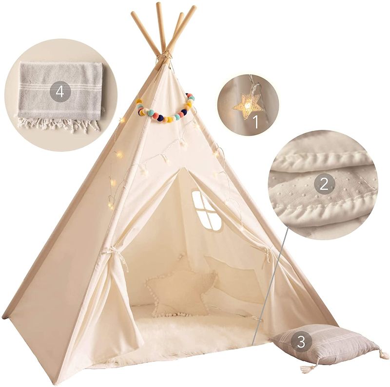 Photo 1 of Kids Teepee Tent for Kids - with Mat, Light String, Pillow & Blanket | Teepee Tent for Kids | Kids Play Tent | Kids Teepee Play Tent | Toddler Teepee...
PARTS ONLY