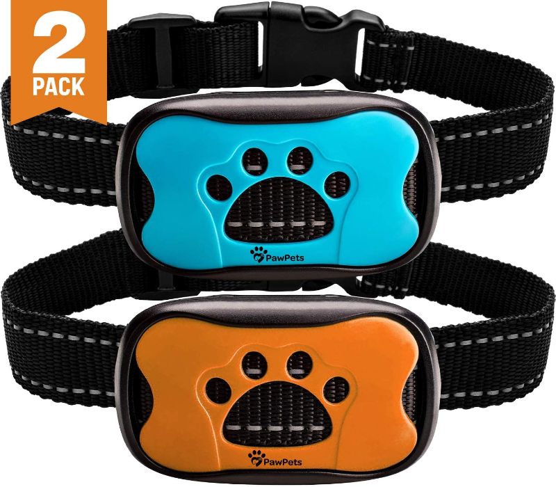 Photo 1 of PawPets Anti Bark Collar - No Shock Training Dog Collar - Humane with Vibration and Sound Barking Collar for Small Medium Large Dogs 5-110lbs - 1 collar that can change colors. Great as Gift not 2 collars
