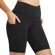 Photo 1 of BALEAF Women's 8"/ 7"/ 5" High Waist Biker Shorts Yoga Workout Running Compression Exercise Shorts Side Pockets
