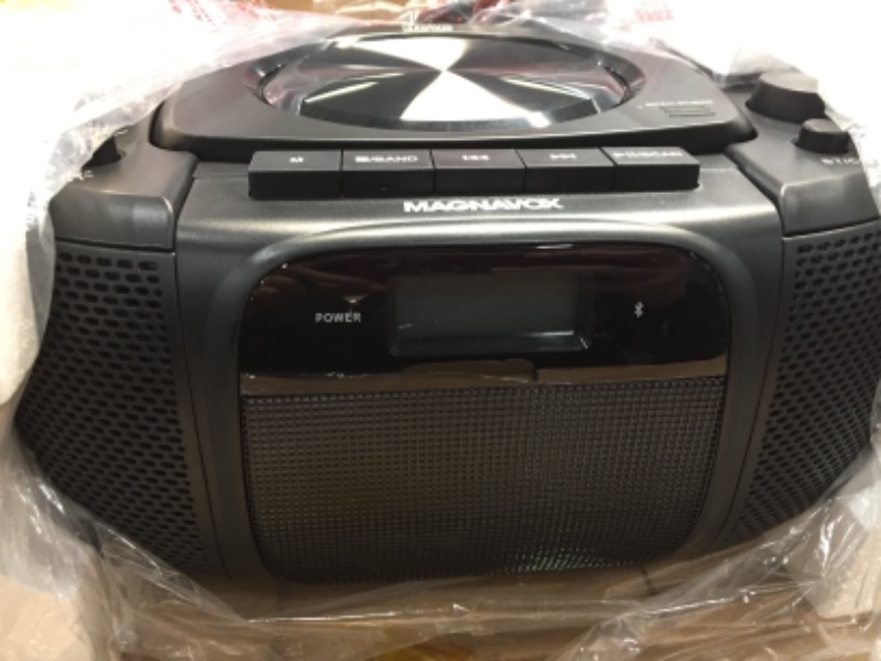 Photo 3 of Magnavox MD6972 Portable Top Loading CD Boombox with Digital AM/FM Stereo Radio, Color Changing Lights, and Bluetooth Wireless Technology | CD-R/CD-RW...
