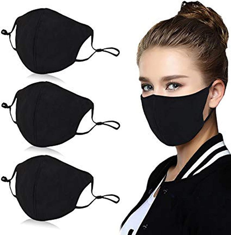 Photo 1 of 3 PCS Reusable Cotton 4 Layer Protective Face Protector …
