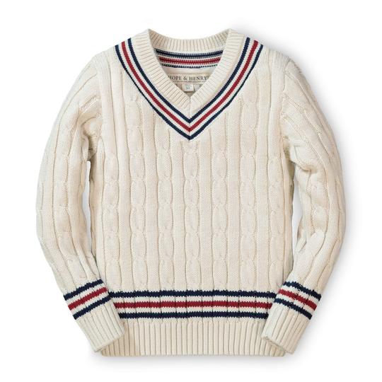 Photo 1 of Hope & Henry Boys' Long Sleeve V-Neck Cricket Sweater
XXSMALL