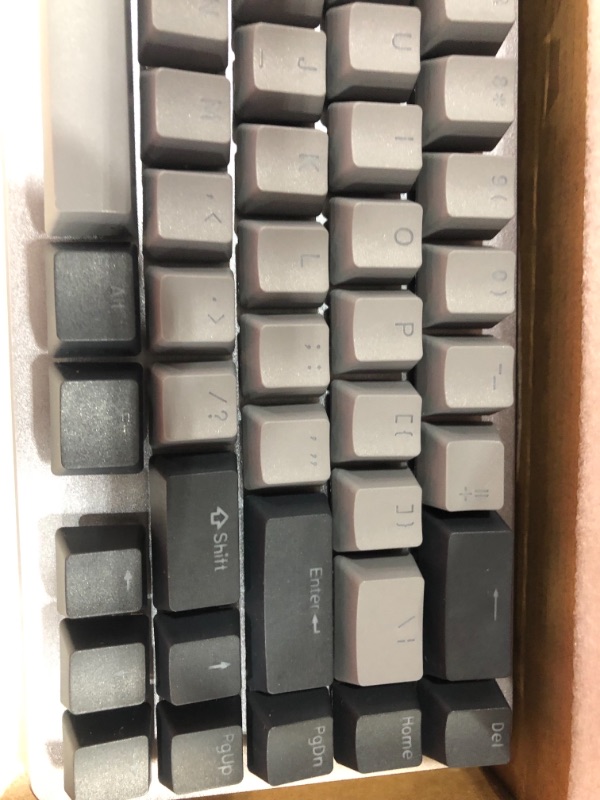 Photo 2 of Drop ALT Mechanical Keyboard — 65% (67 Key) Gaming Keyboard, Hot-Swap Switches, Programmable Macros, RGB LED Backlighting, USB-C, Doubleshot PBT, Aluminum Frame (Kaihua Box White, Gray)
