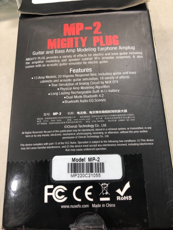 Photo 1 of NUX Mighty Plug Remote Modeling Earphone Amplug
