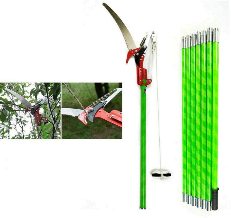 Photo 1 of 26 Foot Extendable Pole Saw Tree Pruner Trimming Package Set Extension Pole Cut Tree Branch Garden Tools Loppers Hand Pole Saws for Sawing and Shearing
 