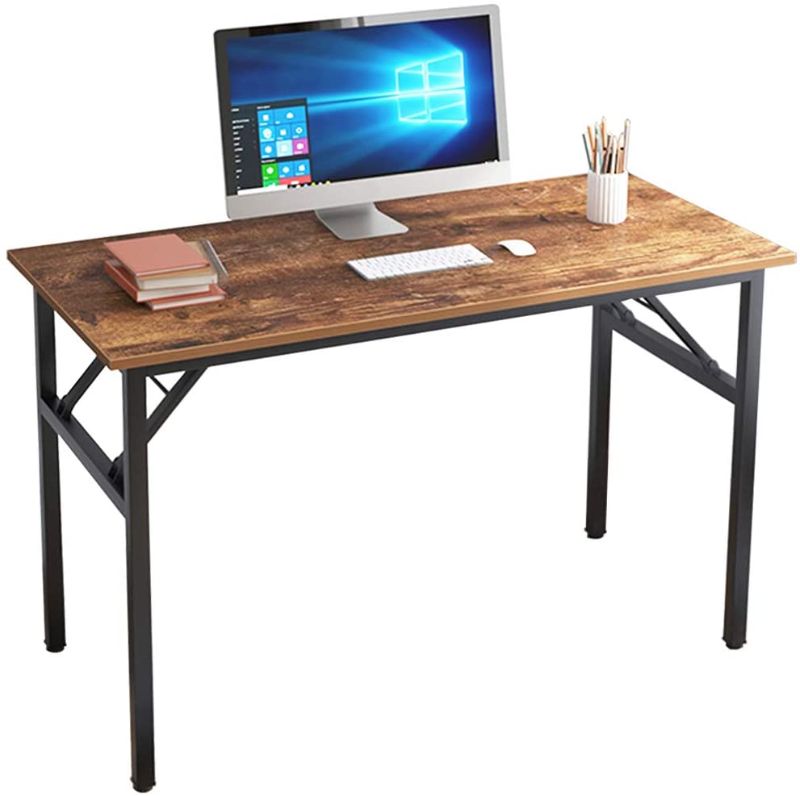 Photo 1 of  47 inches Computer Desk Office Desk Folding Table with BIFMA Certification Computer Table Workstation, Rustic Brown 