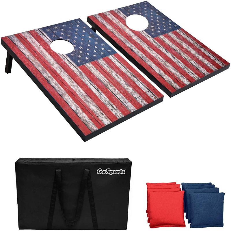 Photo 1 of Gosports Classic Cornhole Set - Includes 8 Bean Bags, Travel Case and Game Rules