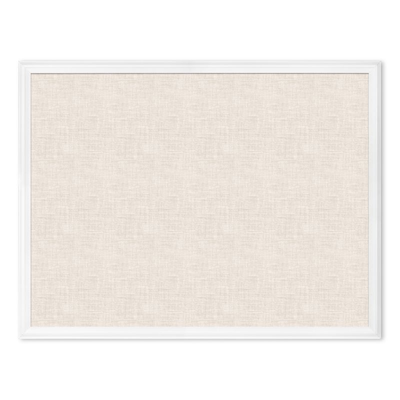 Photo 1 of U Brands 40x30 Linen Bulletin Board White Decor Frame