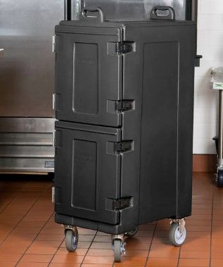 Photo 1 of Carlisle Cateraide™ Front Loading Black Insulated Food Pan Carrier - 10 Full-Size Pan Capacity
