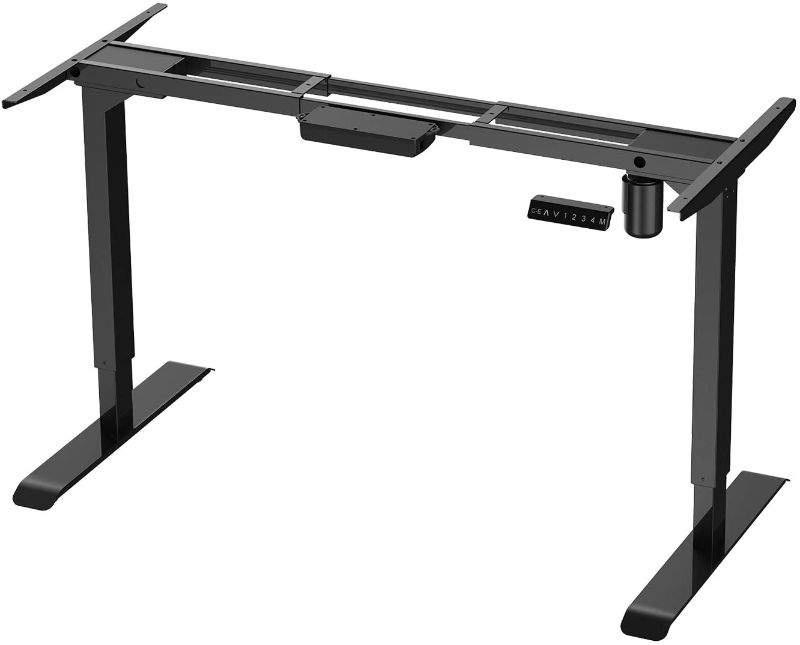 Photo 1 of AIMEZO Electric Stand Up Desk Workstation Ergonomic Height Adjustable Standing Desk Base Single Motor DIY Workstation with Memory Preset LED Handset Controller Frame Height Adjustable from 28.7" to 44.6"
