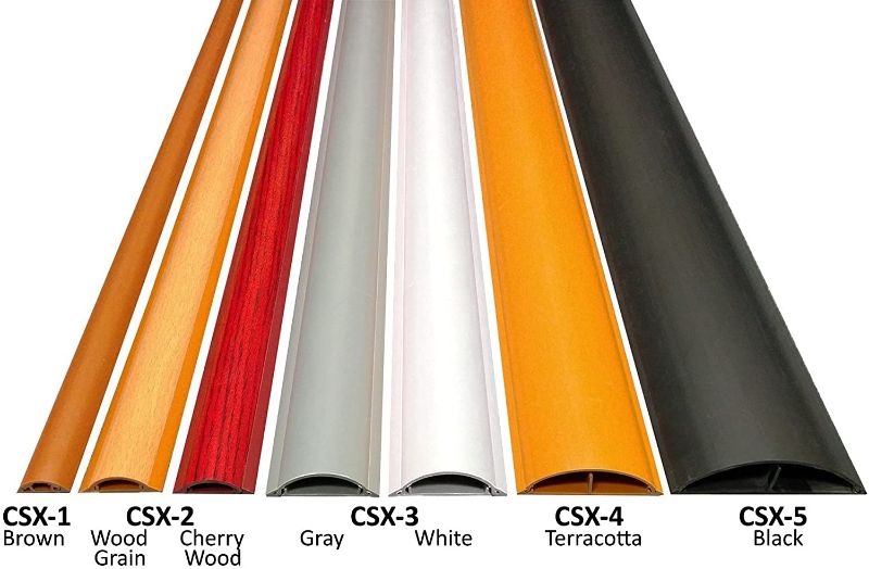 Photo 1 of Electriduct Cable Shield Cord Cover - CSX-2 PVC Floor Wire Protector - 59 Inch - Wood Grain