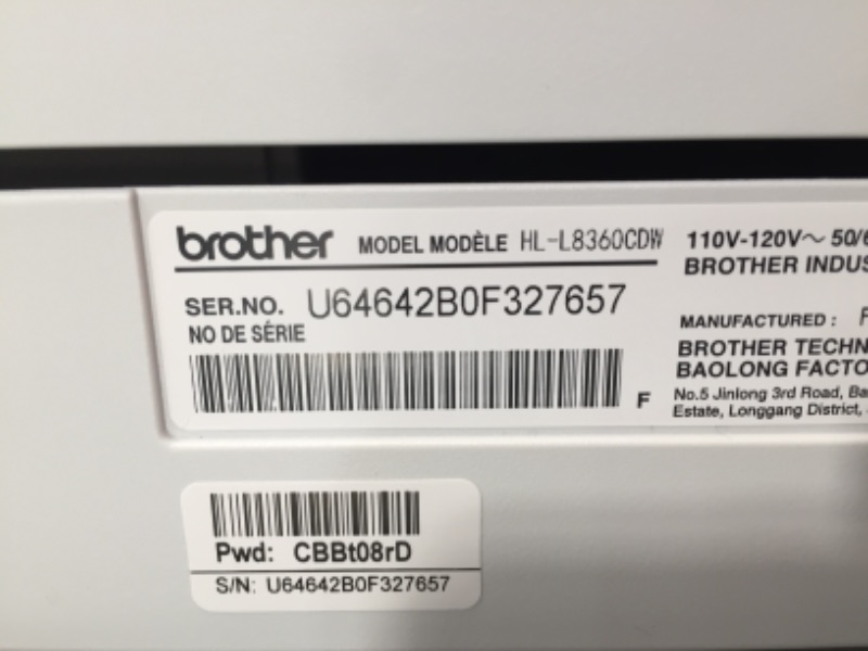 Photo 16 of Brother Business Color Laser Printer, HL-L8360CDW, Wireless Networking, Automatic Duplex Printing, Mobile Printing, Cloud printing