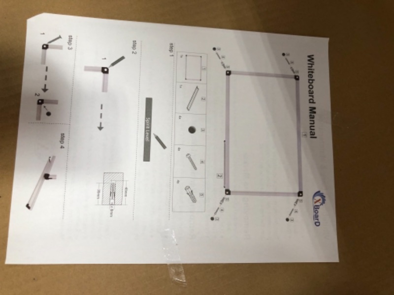 Photo 3 of X Board Magnetic Whiteboard/Dry Erase Board, 48 IN x36 IN Aluminum Frame White Boards with Marker Tray & 3 Dry Erase Markers & 8 Push Pin Magnets for Home, Office and School