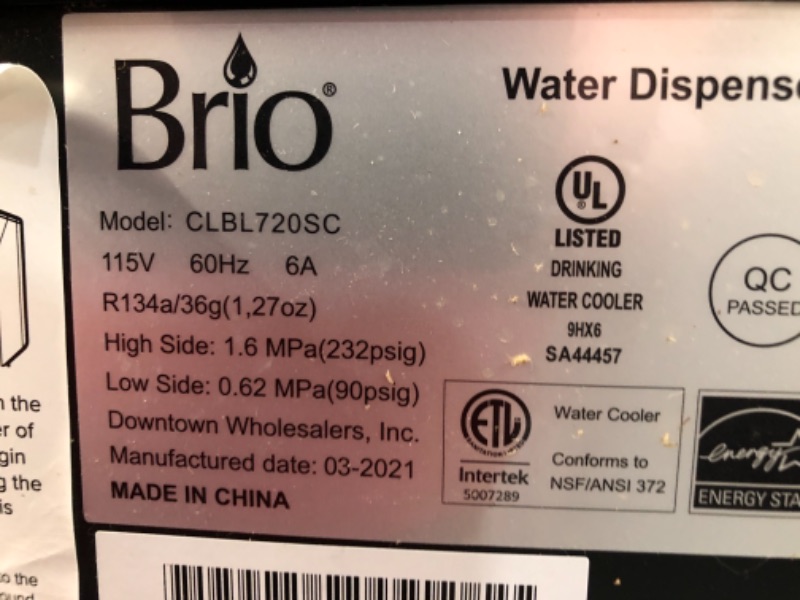 Photo 9 of Brio Moderna Self Cleaning Bottom Load Tri Temp with Touch Dispenser