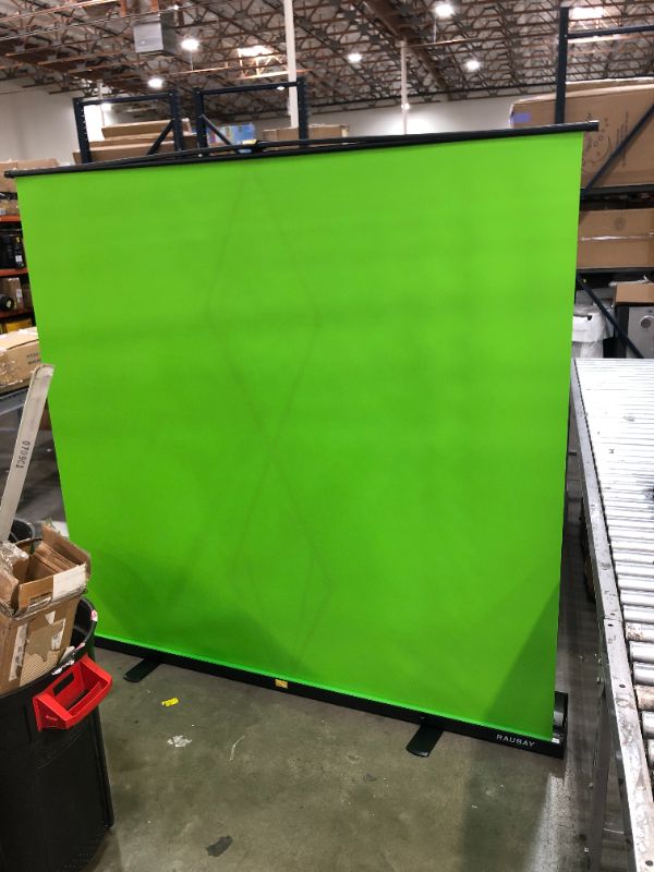 Photo 1 of ?Wider Style? RAUBAY 78in x 74in Large Collapsible Green Screen Backdrop Portable Retractable Chroma Key Panel Photo Background with Stand for Video Conference