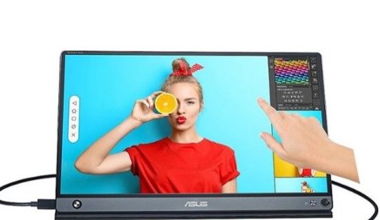 Photo 1 of Asus ZenScreen MB16AMT 15.6" LCD Touchscreen Monitor - 16:9 - 5 ms GTG - Capacitive - Multi-touch Screen - 1920 x 1080 - Full HD - 250 Nit - Maximum