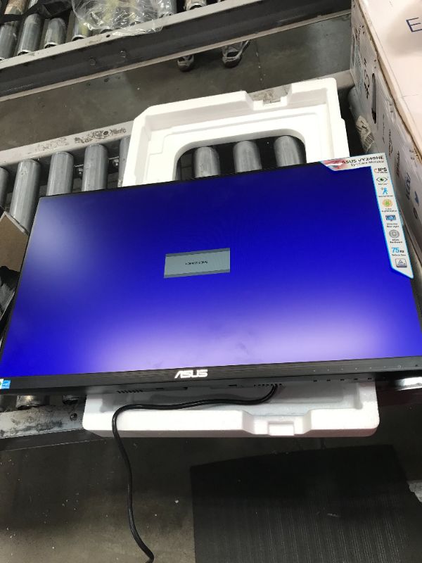 Photo 1 of ASUS VY249HE 23.8” Eye Care Monitor, 1080P Full HD, 75Hz, IPS, Adaptive-Sync/FreeSync, Eye Care Plus, Color Augmentation, Rest Reminder, Antibacterial Surface, HDMI VGA, Frameless, VESA Wall Mountable