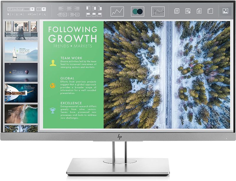 Photo 1 of HP EliteDisplay E243 | 24" Monitor | HD IPS Screen | Silver | 1FH47A8