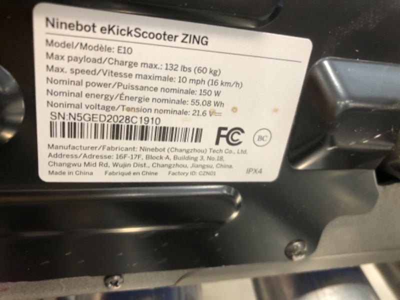 Photo 4 of Segway Ninebot eKickScooter ZING E8 and E10, Electric Kick Scooter for Kids, Teens, Boys and Girls, Lightweight and Foldable, Pink, Blue, Dark Grey
