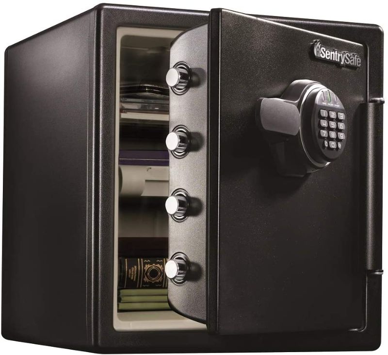 Photo 1 of SentrySafe SFW123EU Fireproof Waterproof Safe with Digital Keypad, 1.23 Cubic Feet
MISSING MANUAL AND KEYS