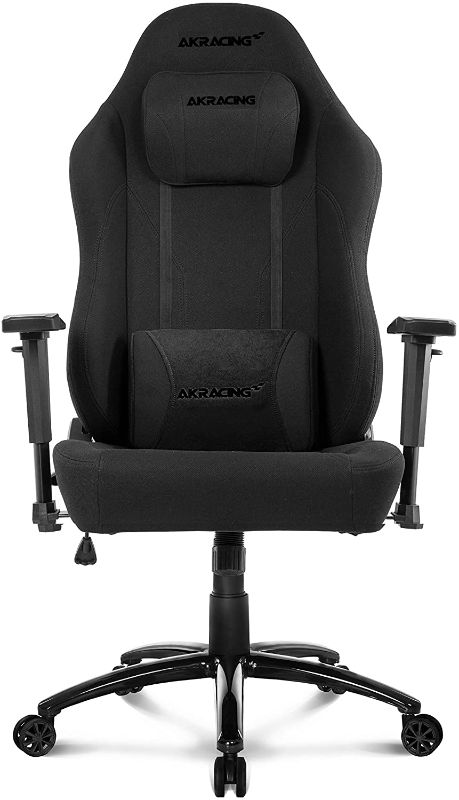 Photo 1 of AKRacing Office Series Opal - Ergonomic Fabric Computer Chair with High Backrest, Flat Seat, Recliner, Swivel, Tilt, Rocker & Seat Height Adjustment Mechanisms, 5/10 Warranty, Black (AK-OPAL)
