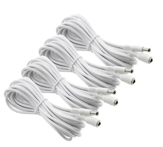 Photo 1 of 30 ft. Premium HD Wireless Camera Power Extension Cable (4-Pack)
