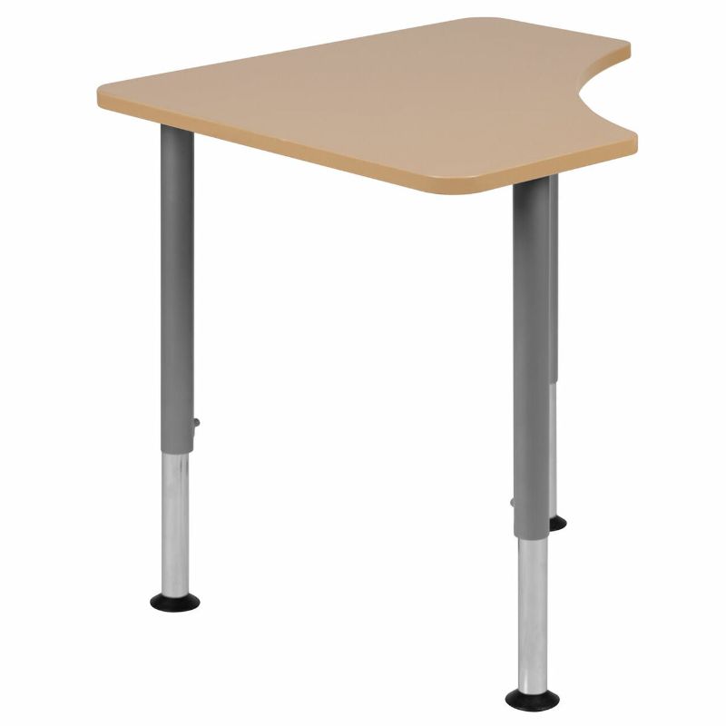 Photo 1 of ADVANTAGE Triangular Natural Collaborative Student Desk ,, DESK TOP ONLY,, NO LEGS,, Home and Classroom - [XU-SF-1003-NAT-A-GG]