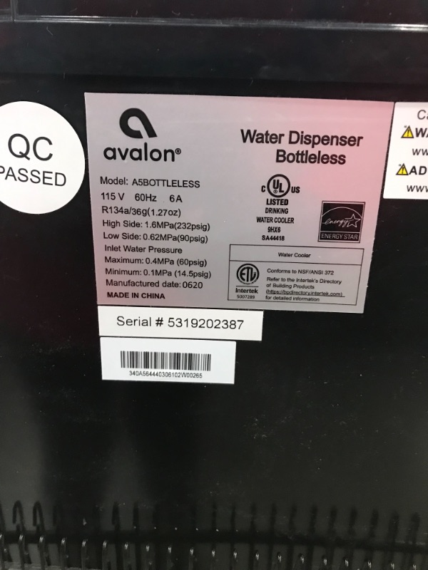 Photo 3 of Avalon A5 Self Cleaning Bottleless Water Cooler Dispenser, UL/NSF/Energy star, Stainless Steel, full size