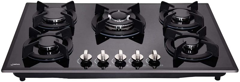 Photo 1 of 30 Inch Tempered Gas Cooktop 5 Burners Gas Cooktop