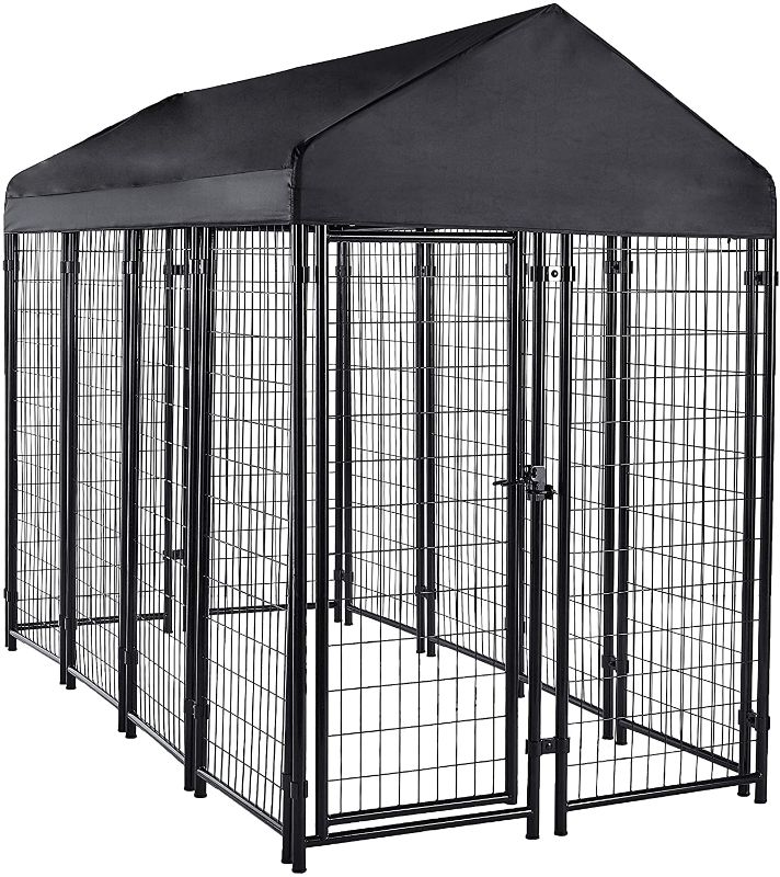 Photo 1 of Amazon Basics  Welded Outdoor Wire Crate Kennel Measures 101 by 48 by 72.1 in 