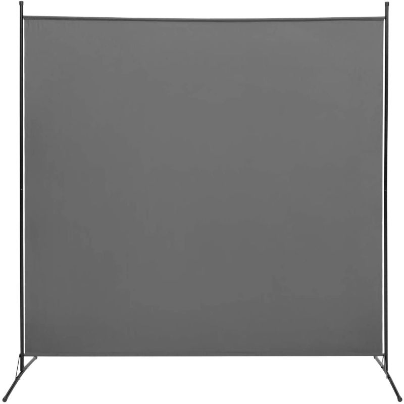 Photo 1 of ACTREY Office Partition Room Divider 72 inch Privacy Screens 6 Ft Updated Thicker Portable Partition Screen (Dark Grey)
