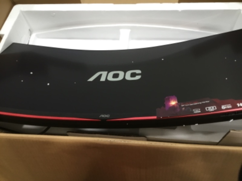 Photo 2 of AOC CU34G2X 34" Curved Frameless Immersive Gaming Monitor, UltraWide QHD 3440x1440, VA Panel, 1ms 144Hz Freesync, Height Adjustable, 3-Yr Zero Dead Pixels