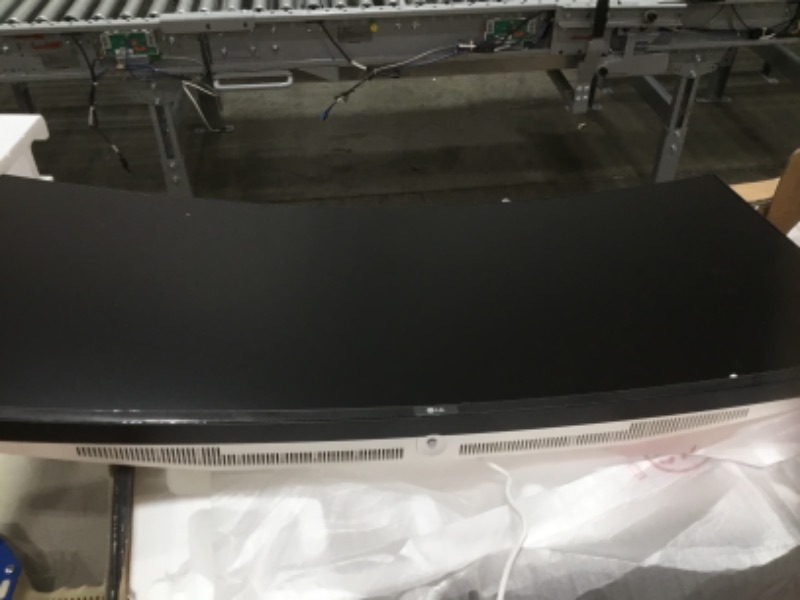 Photo 1 of LG - 38” UltraWide 21:9 Curved WQHD+ Nano IPS HDR Monitor with Thunderbolt 3 and G-SYNC Compatibility - Silver