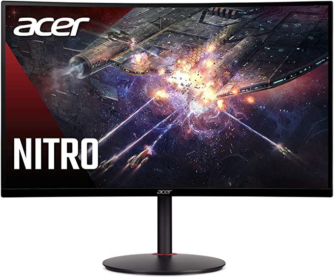 Photo 1 of Acer Nitro XZ270 Xbmiipx 27" 1500R Curved Full HD (1920 x 1080) VA Zero-Frame Gaming Monitor with Adaptive Sync, 240Hz Refresh Rate and 1ms VRB (Display Port & 2 x HDMI 2.0 Ports) , Black