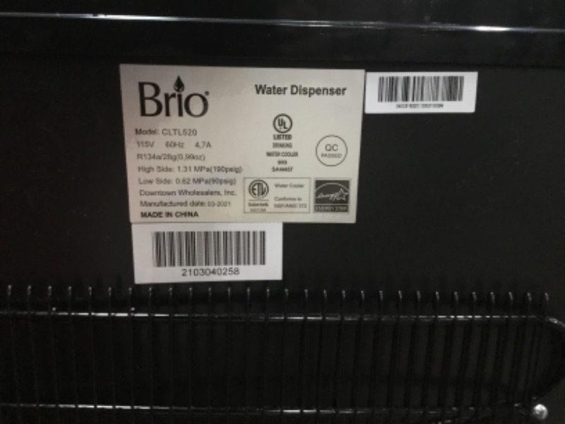 Photo 2 of Brio Limited Edition Top Loading Water Cooler Dispenser - Hot and Cold Water